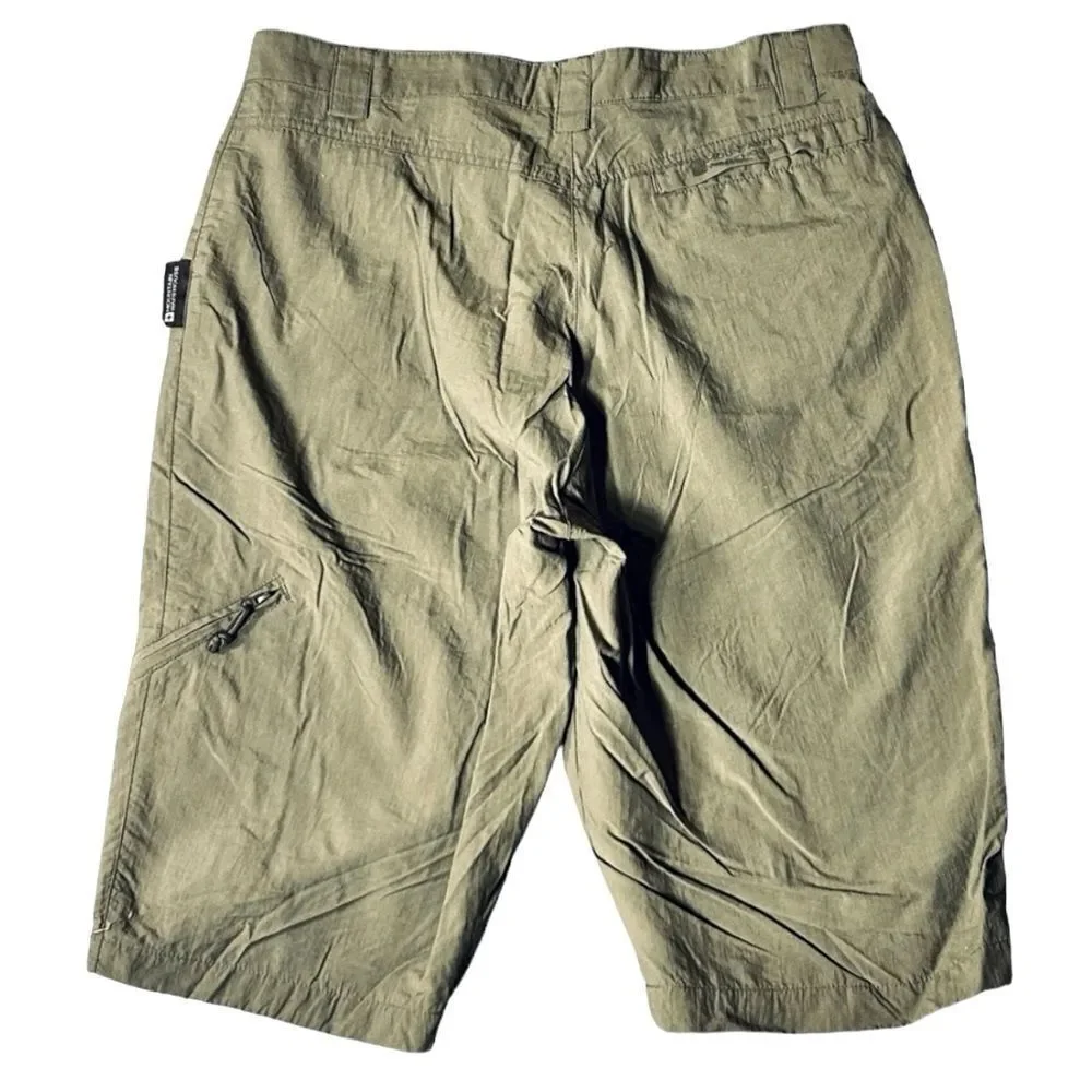 Mountain Warehouse Olive Green Bermuda Hiking‎ Nylon Shorts Sz 8
